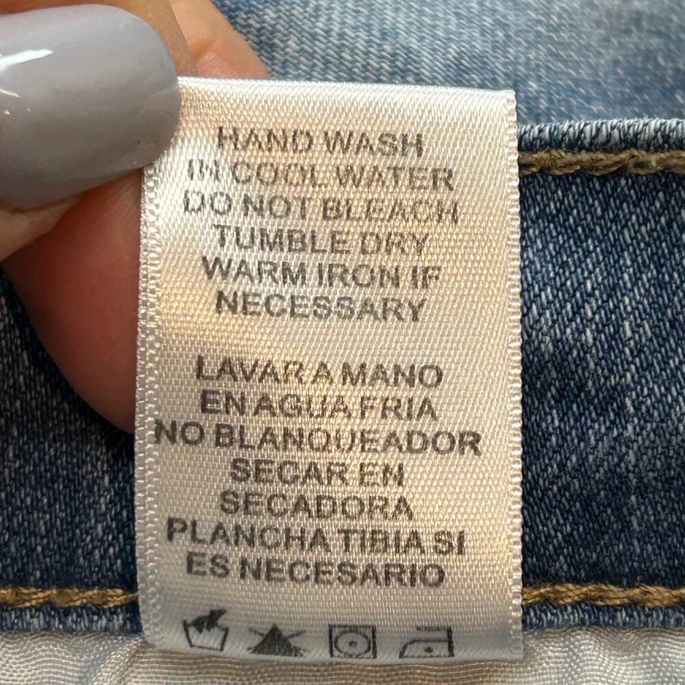 Litz Jeans Funky Faded Two-toned Fringe hem Size 30 - Picture 9 of 9